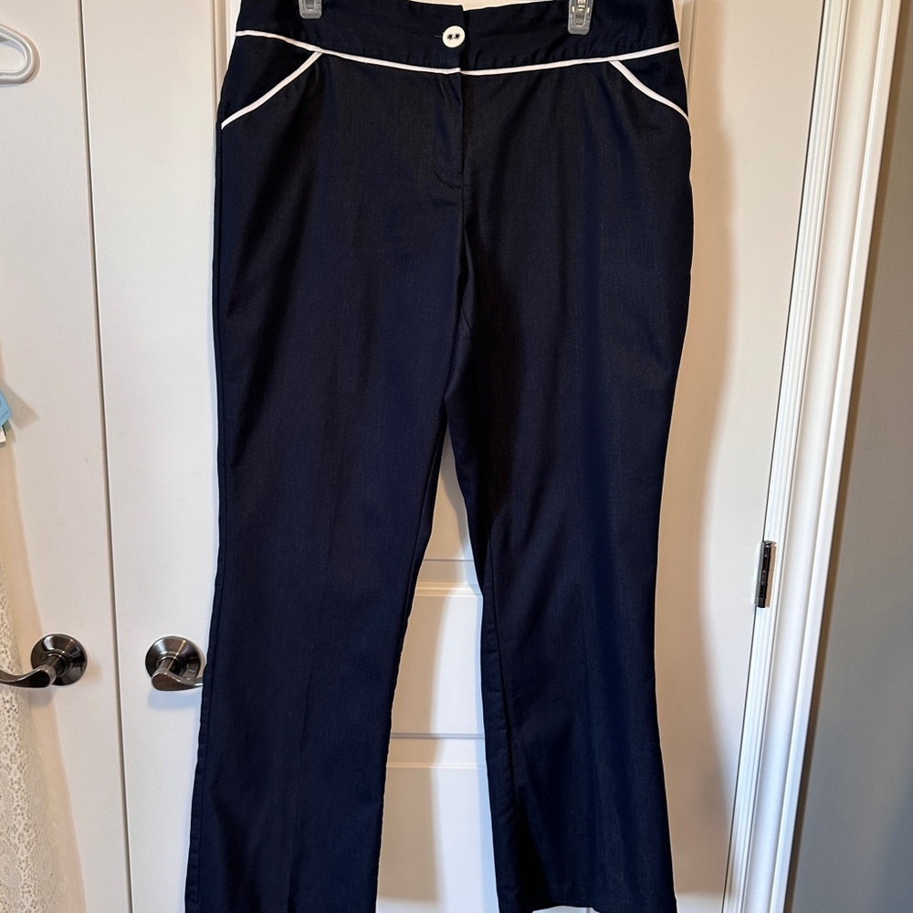 ⏱️ Courtenay navy and white dress pants sz 14W
